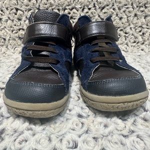 KAI See Kai Run. Toddler Boys. Leather boot. Size US 8 Brown/Black/Navy Blue.